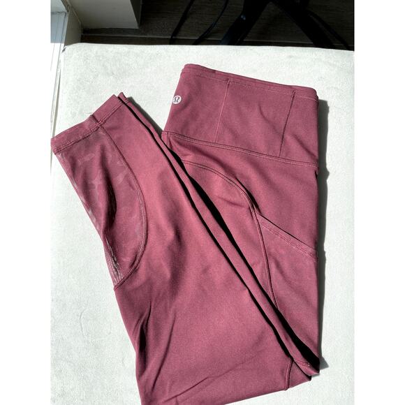 Lululemon Fast & Free Crop 23" *Mesh Size 10 Special Edition - Picture 4 of 11